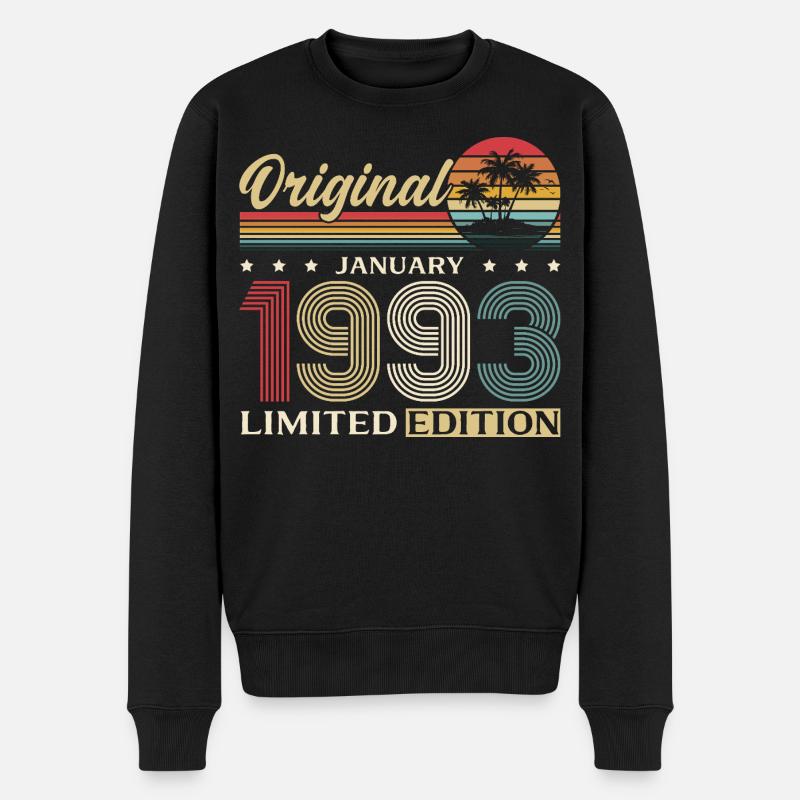 33e anniversaire Original janvier 1993 - Pull Premium bio Homme - noir
