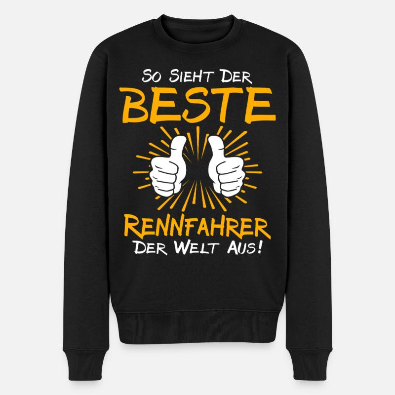 Rennfahrer Geschenkidee - Männer Premium Bio Pullover - Schwarz