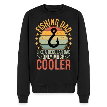 Fishing Dad Like A Regular Dad Only Much Cooler - Men's Premium Organic Jumper - black - Front - Nico (187cm)