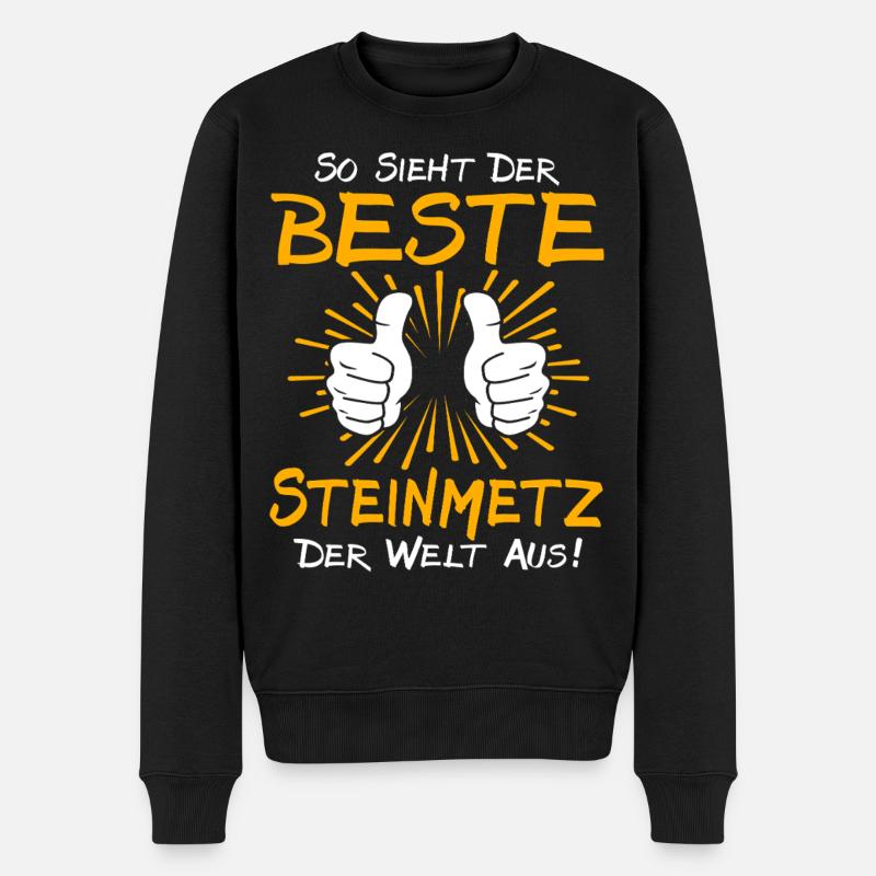 Steinmetz Geschenkidee - Männer Premium Bio Pullover - Schwarz