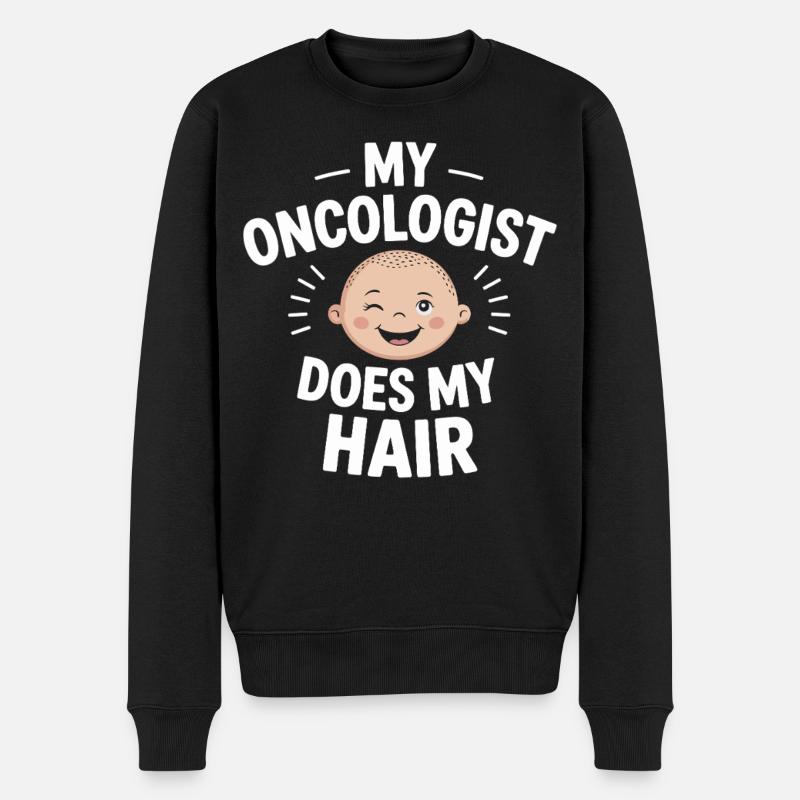Mon oncologue coiffe mes cheveux - Pull Premium bio Homme - noir