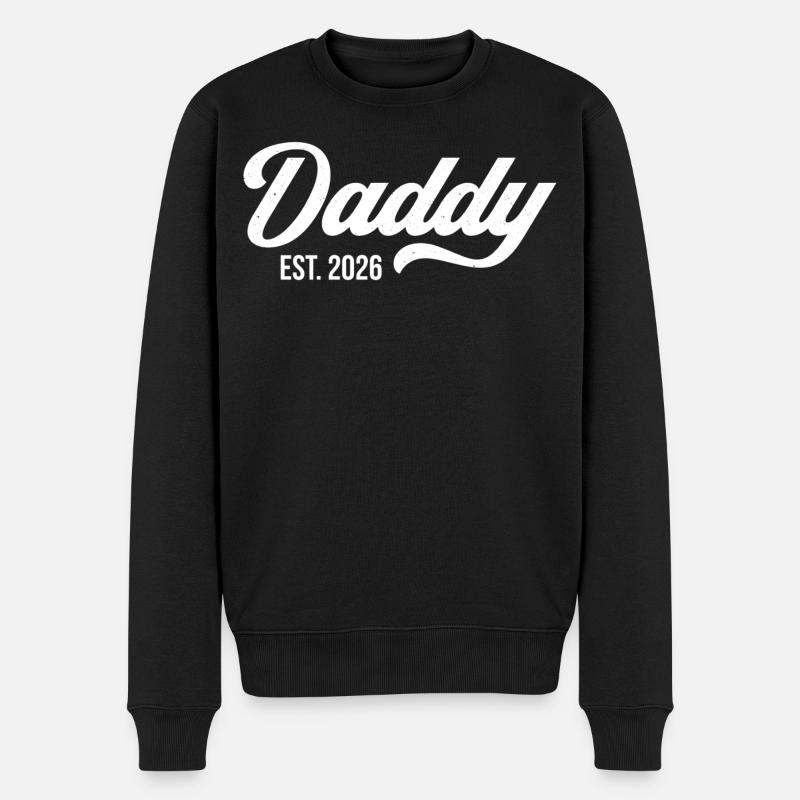 Daddy Est. 2026 - Männer Premium Bio Pullover - Schwarz