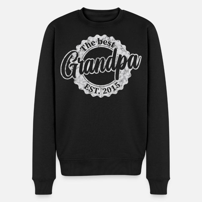 Le meilleur grand-père depuis 2015 - Pull Premium bio Homme - noir