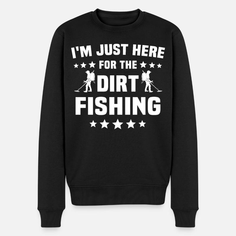 Dirt Fishing - Männer Premium Bio Pullover - Schwarz