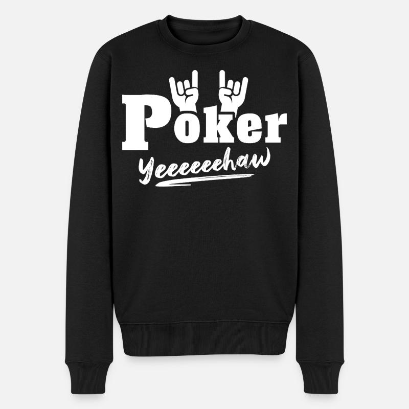 Poker Pokern - Männer Premium Bio Pullover - Schwarz