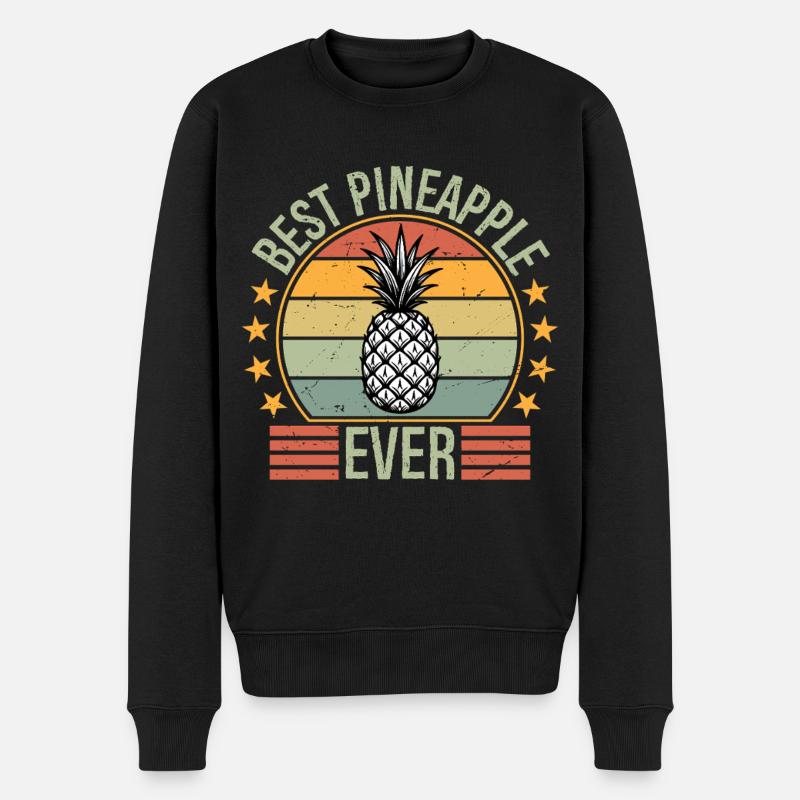 Meilleur ananas de tous les temps - Pull Premium bio Homme - noir