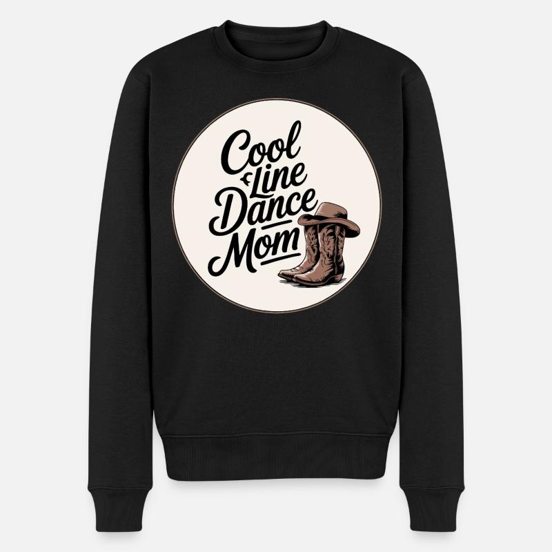 Cool Line Dance Mom - Männer Premium Bio Pullover - Schwarz