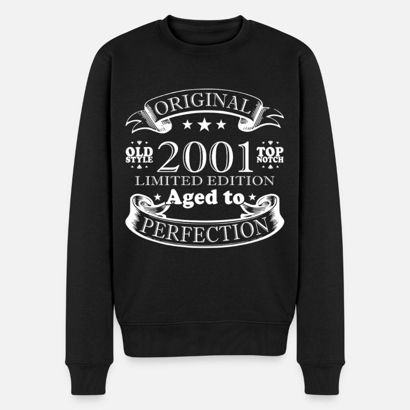 Né en 2001 - Pull Premium bio Homme - noir