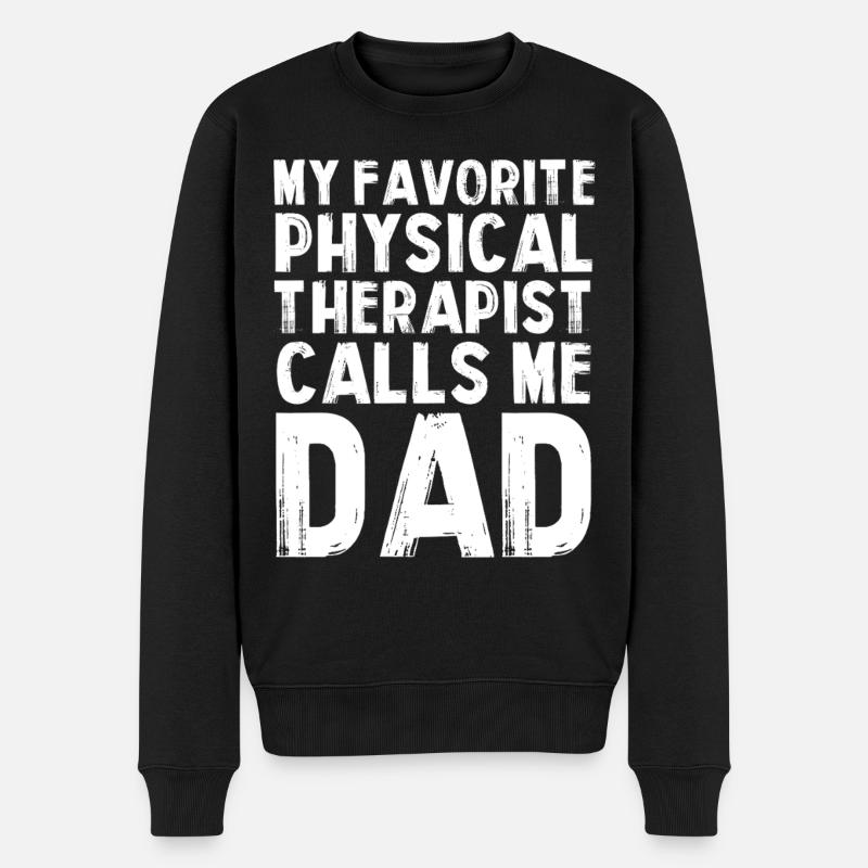 Mon père kinésithérapeute préféré - Pull Premium bio Homme - noir