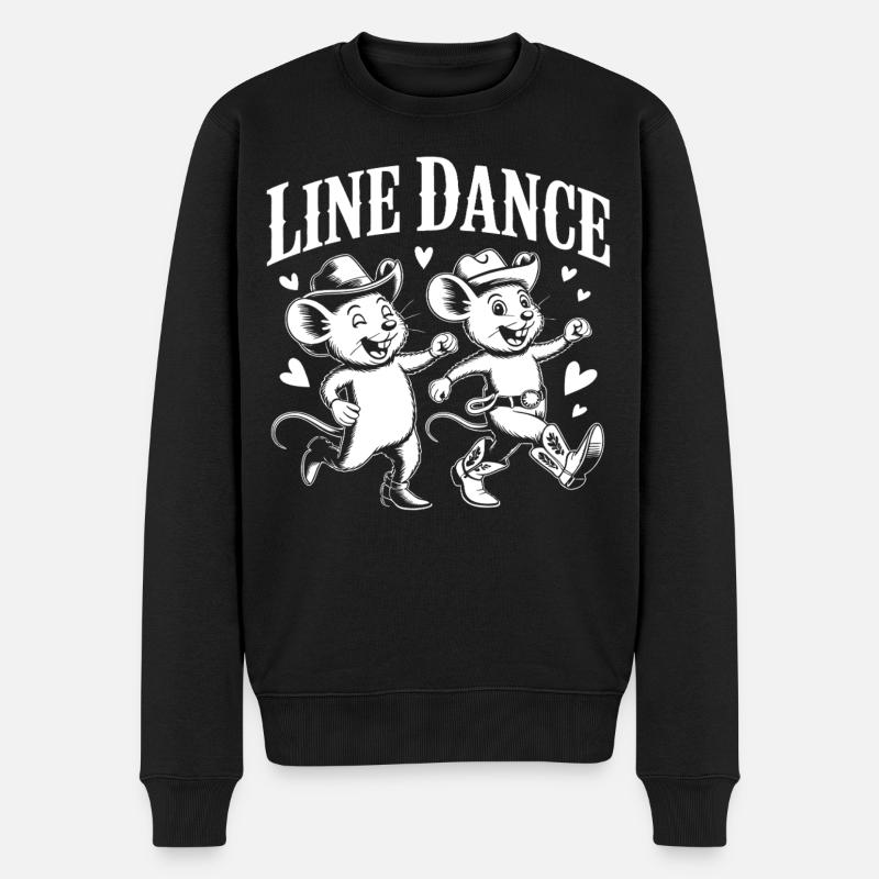Souris de danse en ligne rétro - Pull Premium bio Homme - noir