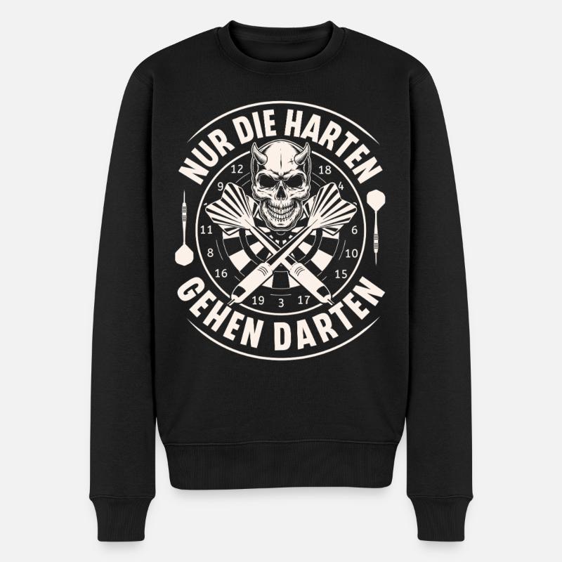 Darts - Männer Premium Bio Pullover - Schwarz