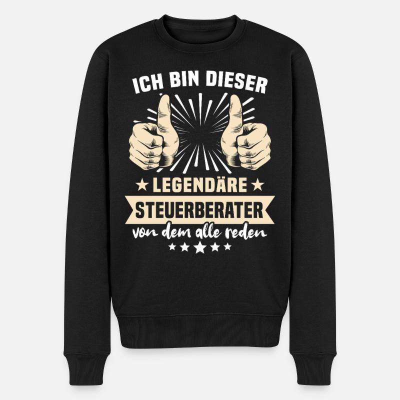 Steuerberater Sprüche - Männer Premium Bio Pullover - Schwarz