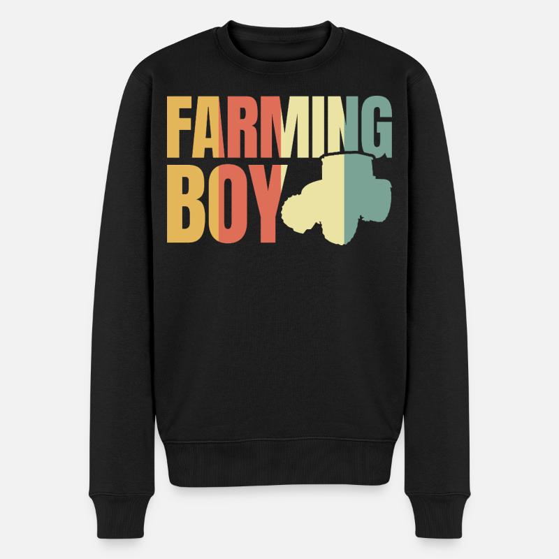 Bauernsohn - Männer Premium Bio Pullover - Schwarz