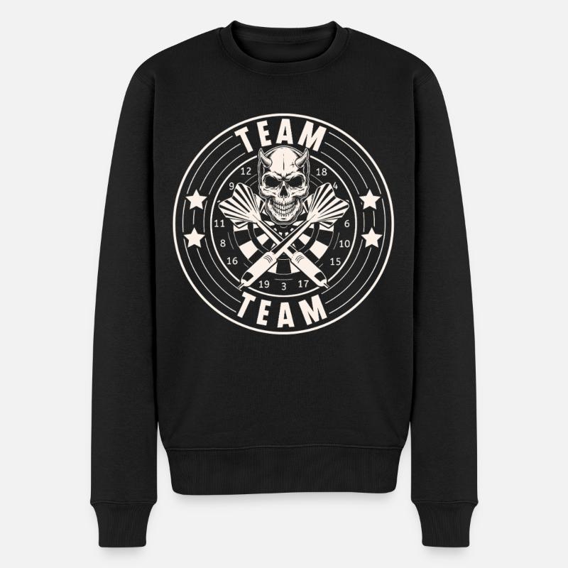 Team Darts - Männer Premium Bio Pullover - Schwarz