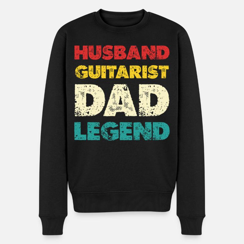 Légende du père guitariste - Pull Premium bio Homme - noir
