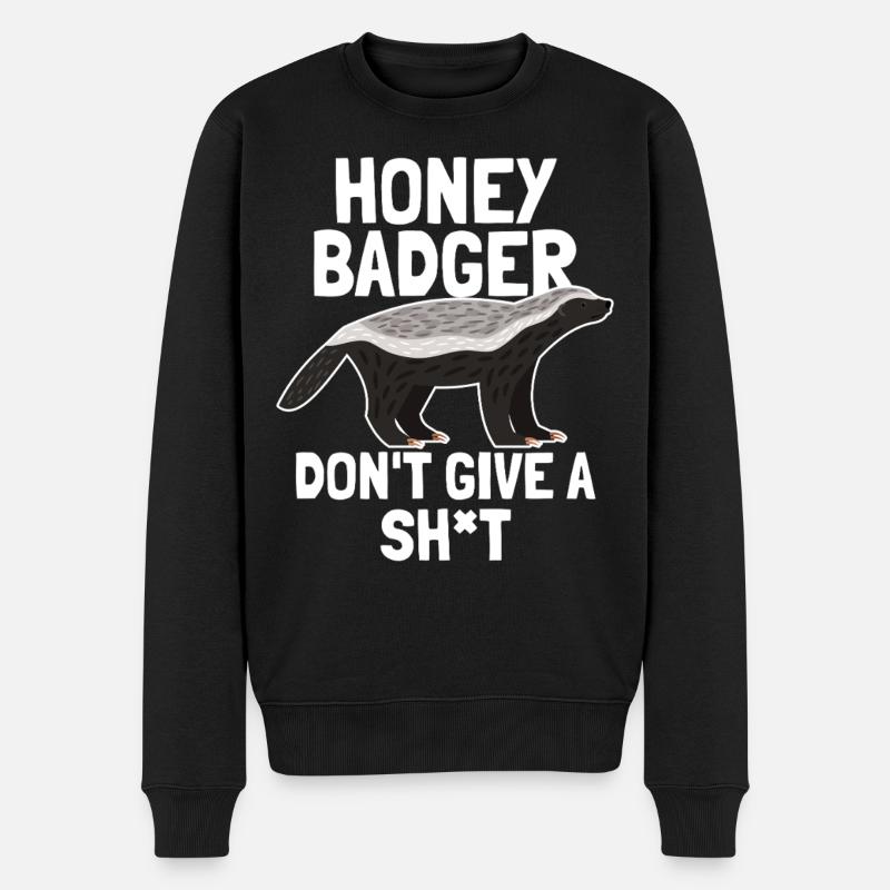 Honey Badger s’en fout - Pull Premium bio Homme - noir