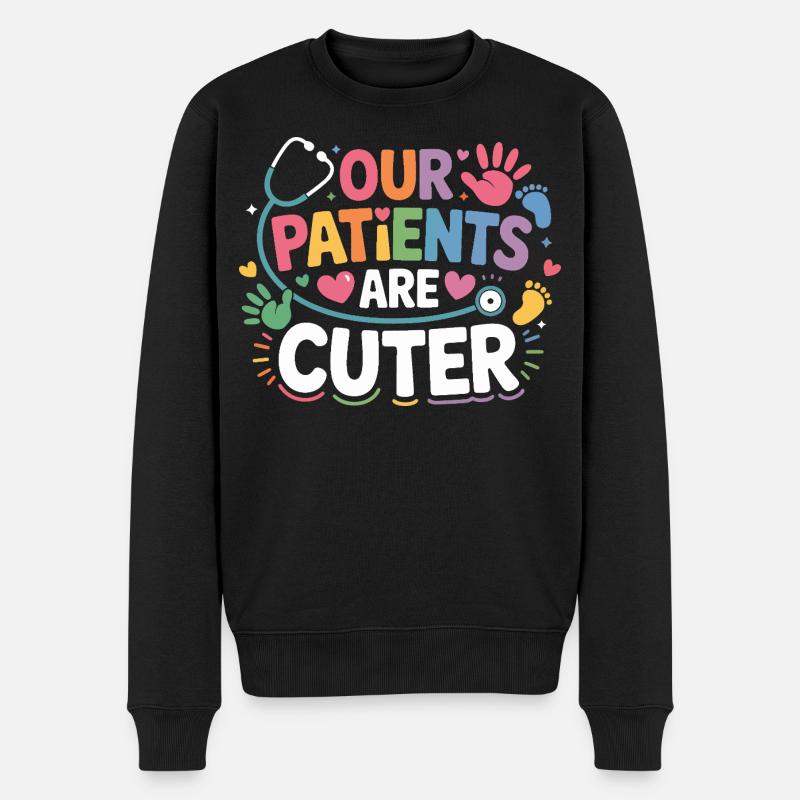 Unsere Patienten sind CutER - Männer Premium Bio Pullover - Schwarz
