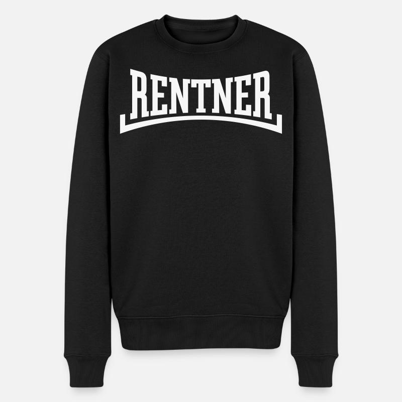Retraités (Pension/Retraite/Concave/Blanc) - Pull Premium bio Homme - noir
