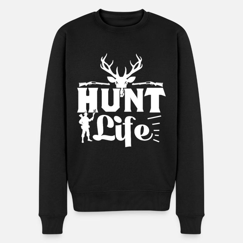 Vie de chasseur - Pull Premium bio Homme - noir