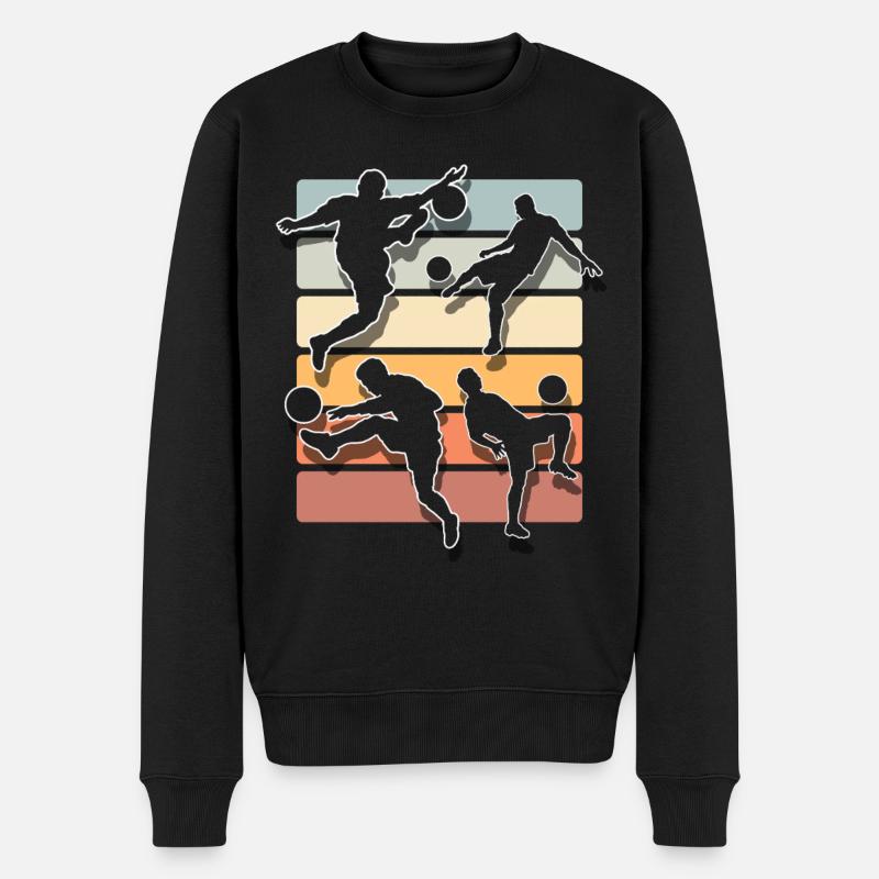 Fußball - Männer Premium Bio Pullover - Schwarz