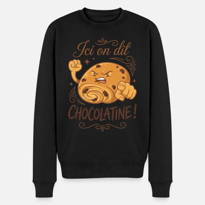Ici on dit chocolatine ! - Pull Premium bio Homme - noir