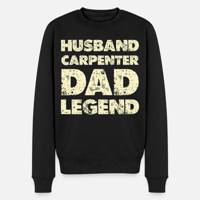 Mari Père Légende charpentier - Pull Premium bio Homme - noir