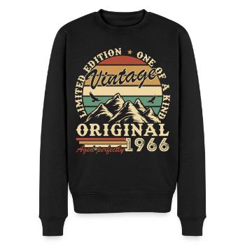 1966 Vintage Rétro Cadeau D'anniversaire - Pull Premium bio Homme - noir - Devant - Nico (187cm)