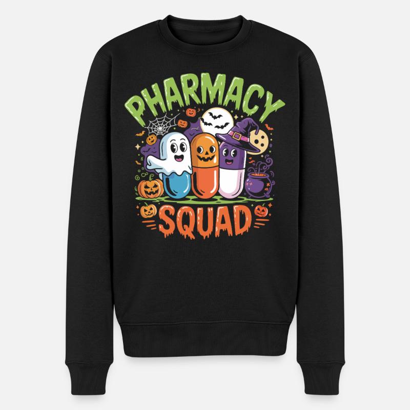 Pharmacy Squad Halloween - Männer Premium Bio Pullover - Schwarz