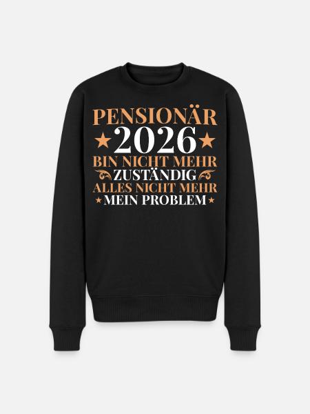 Retraité 2026 Plus responsable - Pension - Pull Premium bio Homme - noir