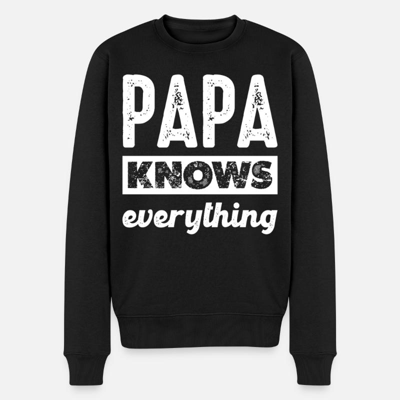 Papa sait tout - Pull Premium bio Homme - noir
