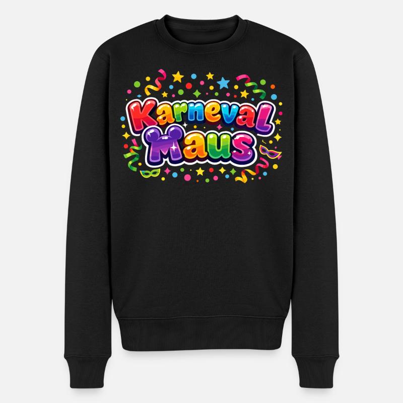 Karnevalsmaus Köln Kölner Alaaf Geschenk Lustig - Männer Premium Bio Pullover - Schwarz