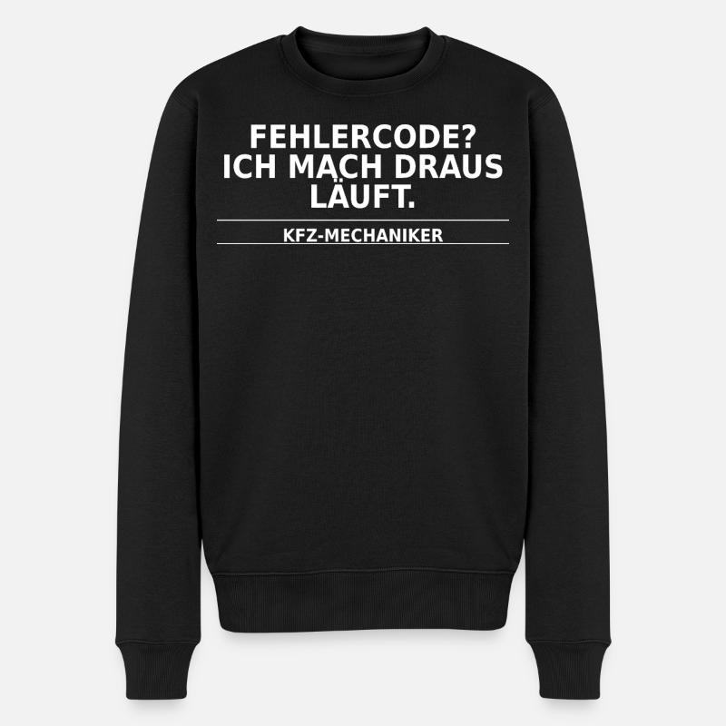 KFZ-Mechaniker – Fehlercode? Ich mach’s laufend - Männer Premium Bio Pullover - Schwarz