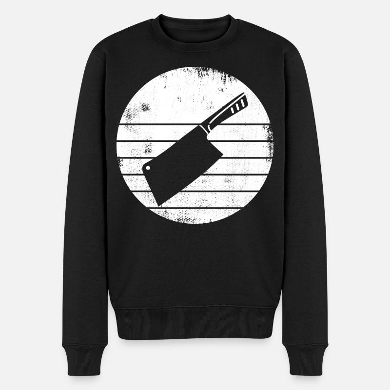 Hackmesser - Männer Premium Bio Pullover - Schwarz