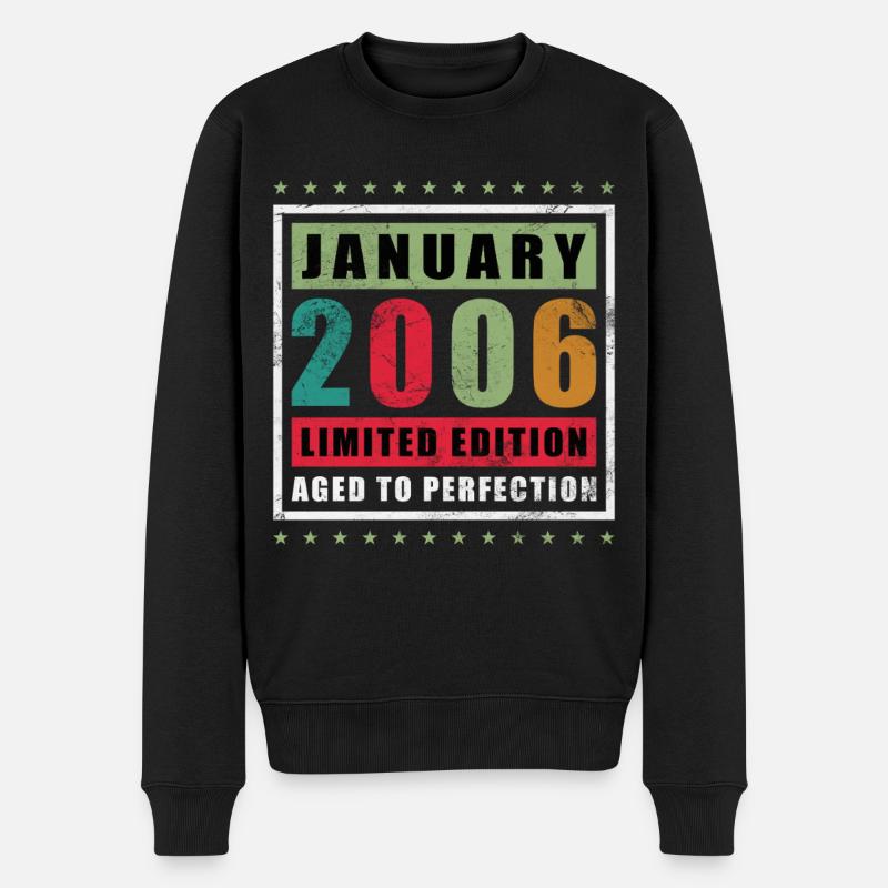 20e anniversaire Millésime Janvier 2006 - Pull Premium bio Homme - noir