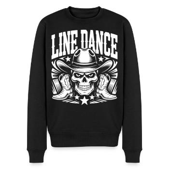Lone Dance Schädel Rodeo - Männer Premium Bio Pullover - Schwarz - Vorne - Nico (187cm)