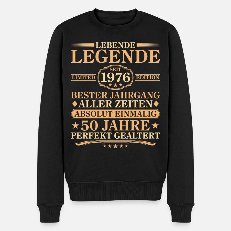 Anniversaire né en 1976 50 ans - Pull Premium bio Homme - noir