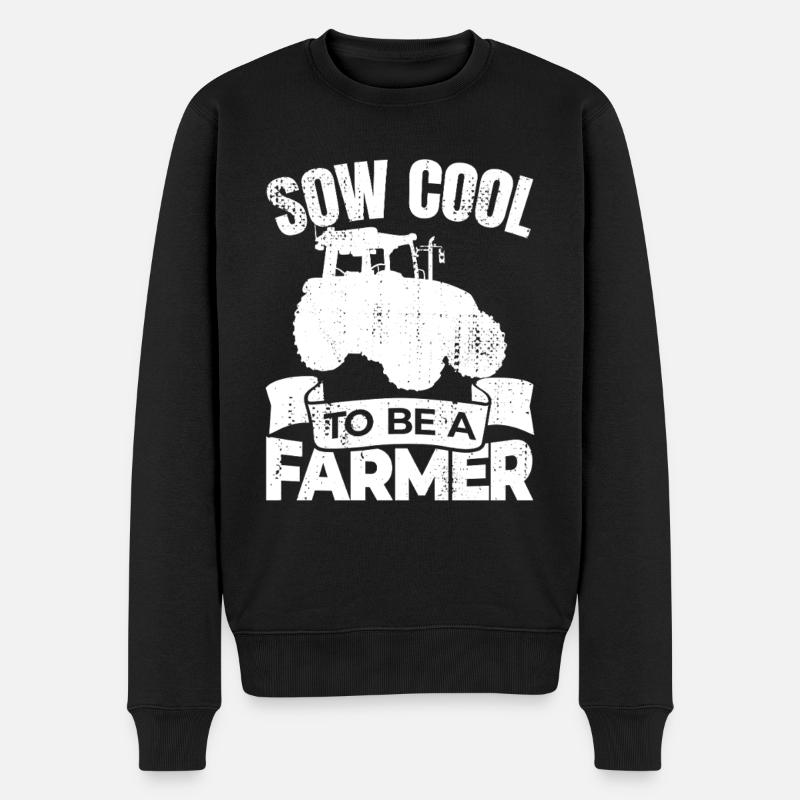 So Cool ein Bauer zu sein - Männer Premium Bio Pullover - Schwarz