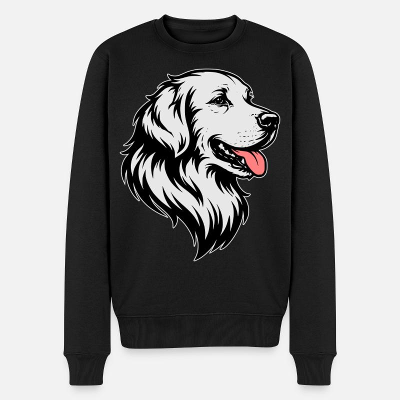 Golden Retriever  - Männer Premium Bio Pullover - Schwarz