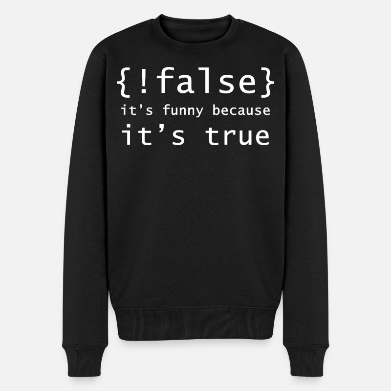 Jeu de mots booléen : C’est vrai - Pull Premium bio Homme - noir