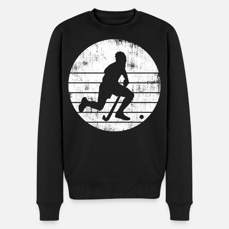 Sketch du joueur de hockey - Pull Premium bio Homme - noir