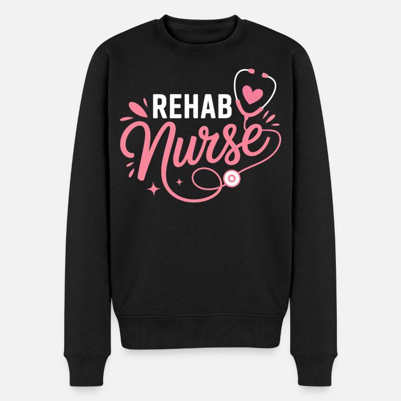 Reha Nurse Stethoskop-Design - Männer Premium Bio Pullover - Schwarz