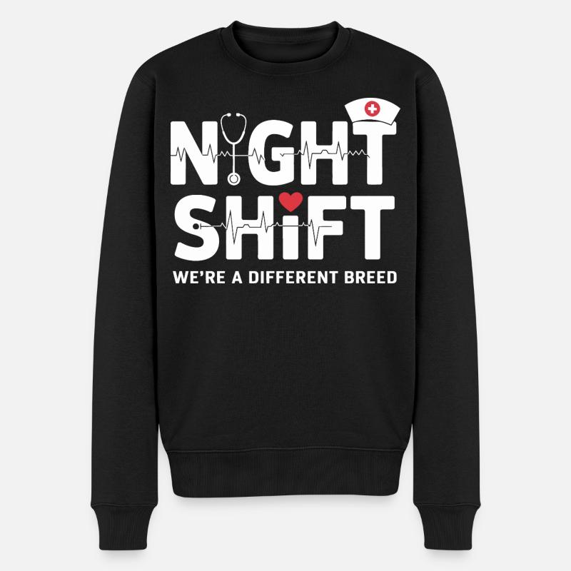 NachtSchicht Herzpfleger – Race différente - Pull Premium bio Homme - noir