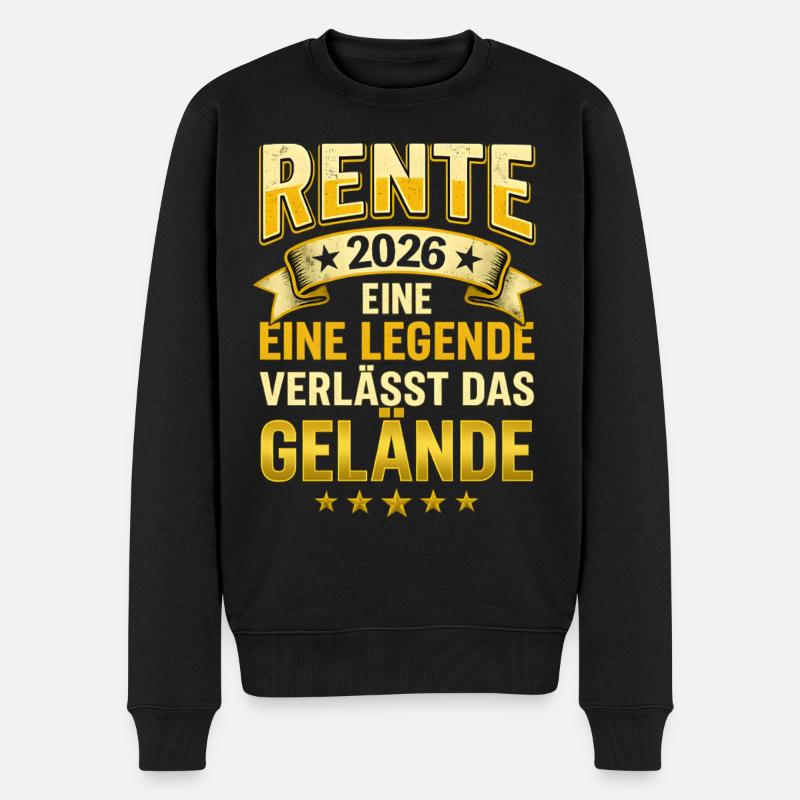 Rente 2026: Legende verlässt Gelände - Männer Premium Bio Pullover - Schwarz