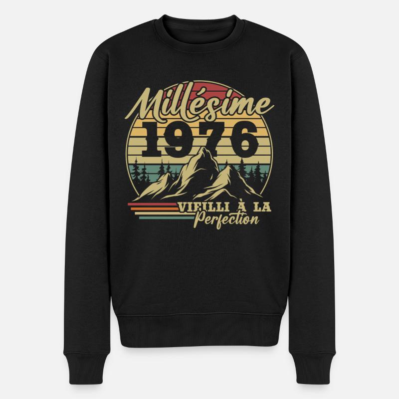 Jahrgang 1976 - Männer Premium Bio Pullover - Schwarz