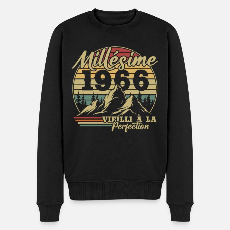 Jahrgang 1966 - Männer Premium Bio Pullover - Schwarz