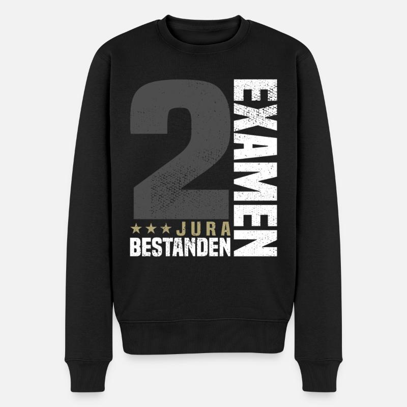 Glückwunsch 2. Examen Jura - Männer Premium Bio Pullover - Schwarz