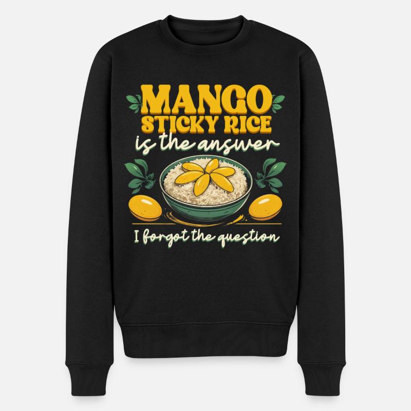 Mango Sticky Rice Is The Answer - Men's Premium Organic Jumper - black