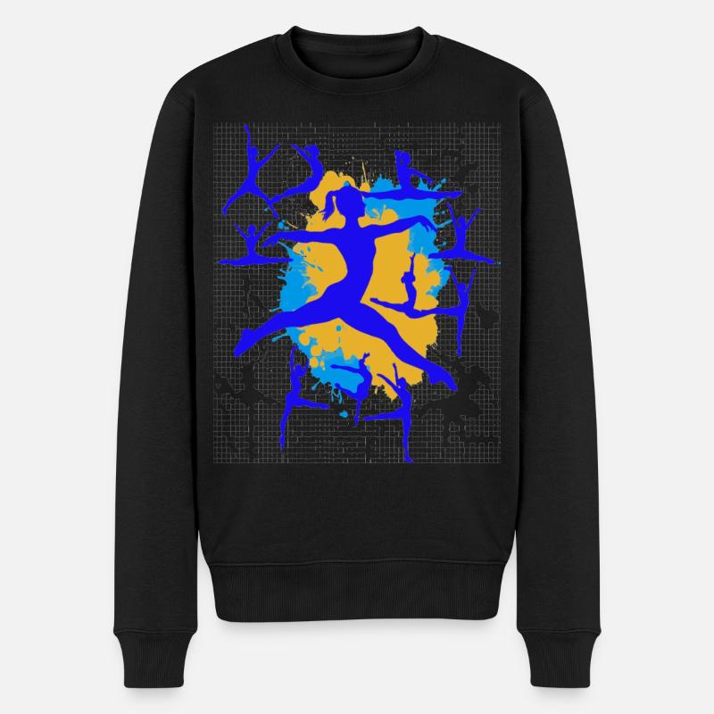 Turnen Turnerin Gymnastik Akrobatik Kunstturnen - Männer Premium Bio Pullover - Schwarz