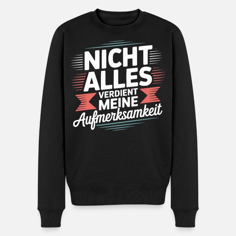 Tout ne mérite pas d’attention - Pull Premium bio Homme - noir