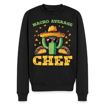 Kaktus Taco Macho Fiesta - Männer Premium Bio Pullover - Schwarz - Vorne - Nico (187cm)